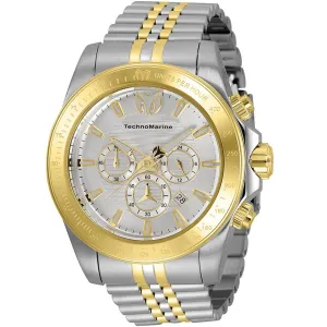 Technomarine Men's Watch - Manta Ray Chronograph Silver and YG Bracelet | TM-220143