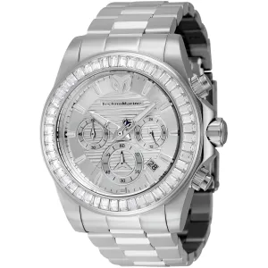 Technomarine Men's Watch - Manta Ray Chronograph White Dial Steel Bracelet | TM-222001