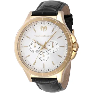 Technomarine Men's Watch - MoonSun Quartz Silver Tone Dial Strap Day-Date | TM-822028
