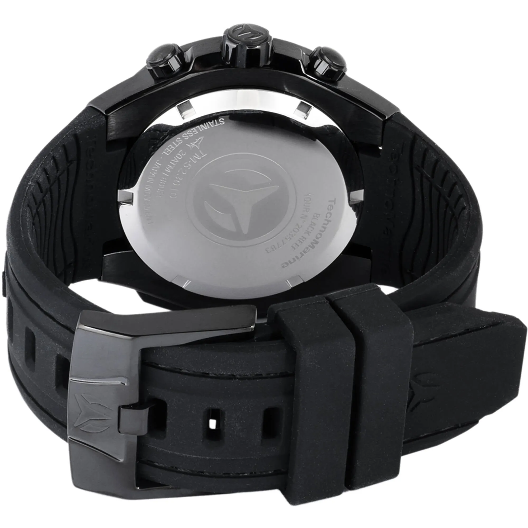 Technomarine Men's Watch - Reef Chronograph Black Silicone Rubber Strap | TM-523010