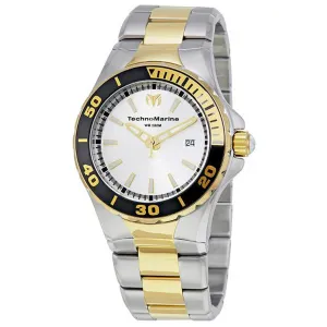 Technomarine Men's Watch - Sea Manta Silver Tone Dial Two Tone Bracelet | TM-215004