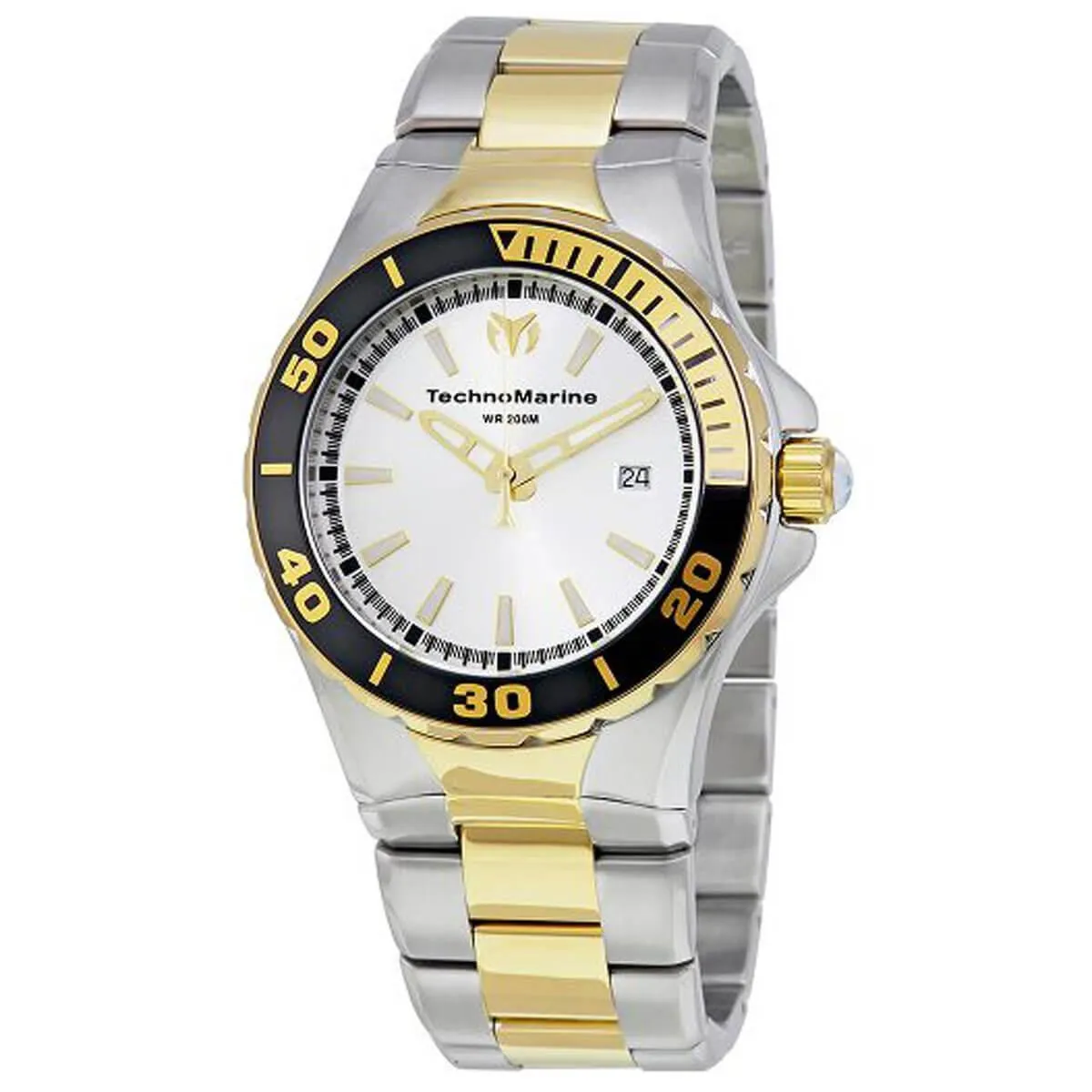 Technomarine Men's Watch - Sea Manta Silver Tone Dial Two Tone Bracelet | TM-215004