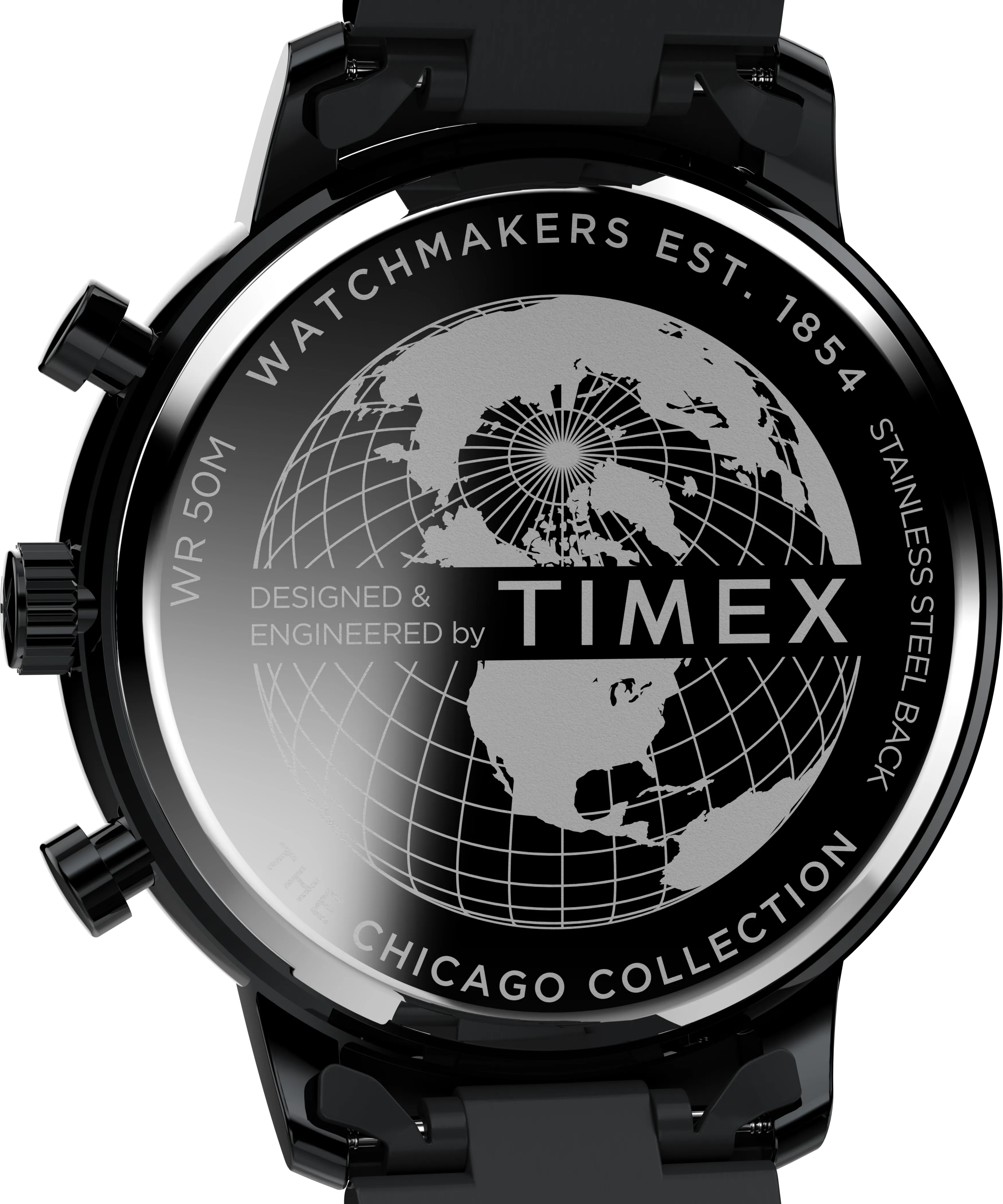 Timex Chicago 45mm Stainless Steel Black Dial Watch TW2W13400