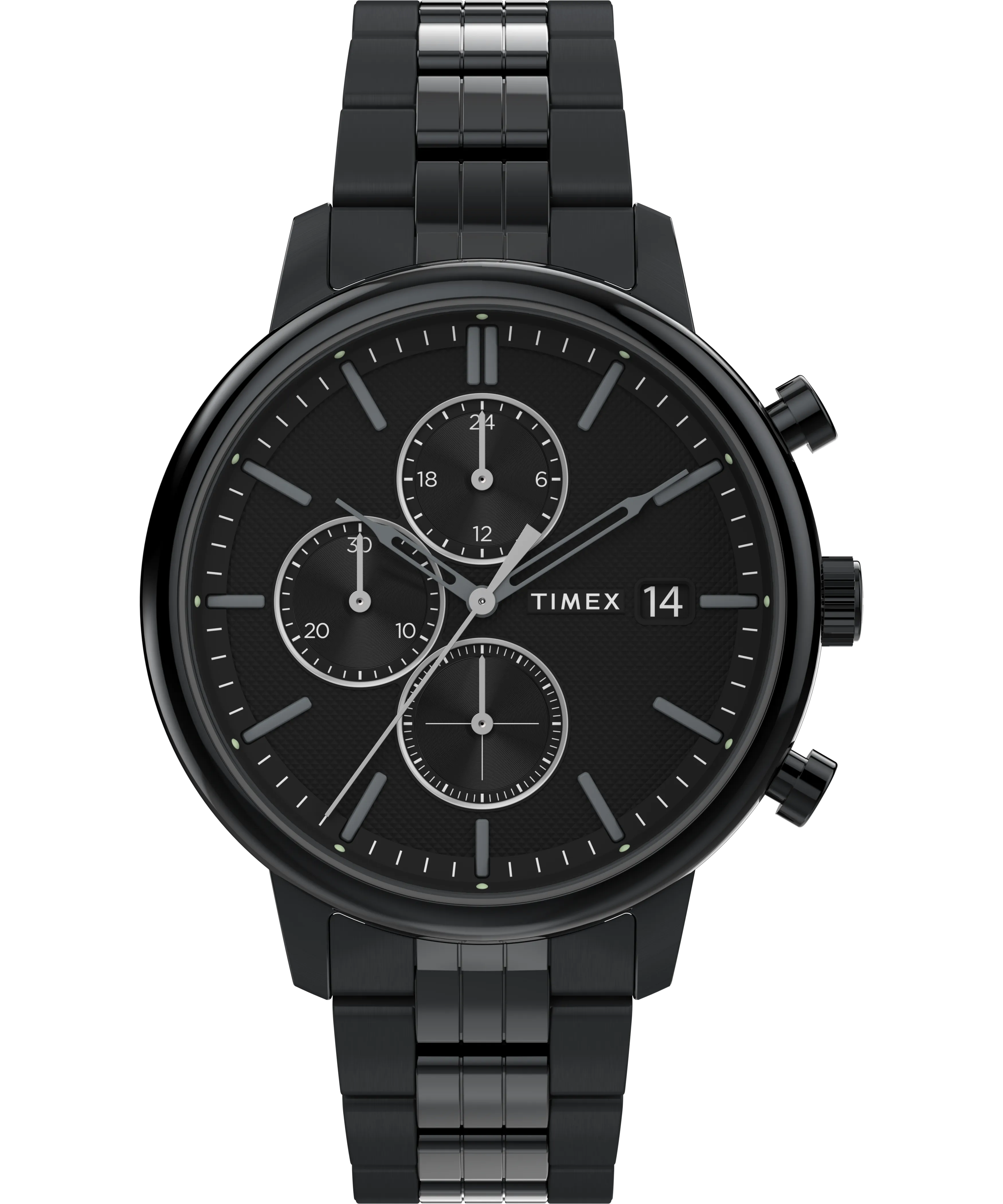 Timex Chicago 45mm Stainless Steel Black Dial Watch TW2W13400