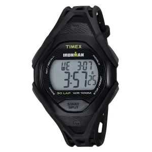 Timex Chronograph Watch - Men's Ironman Sleek 30 Black Strap | TW5M10400JV