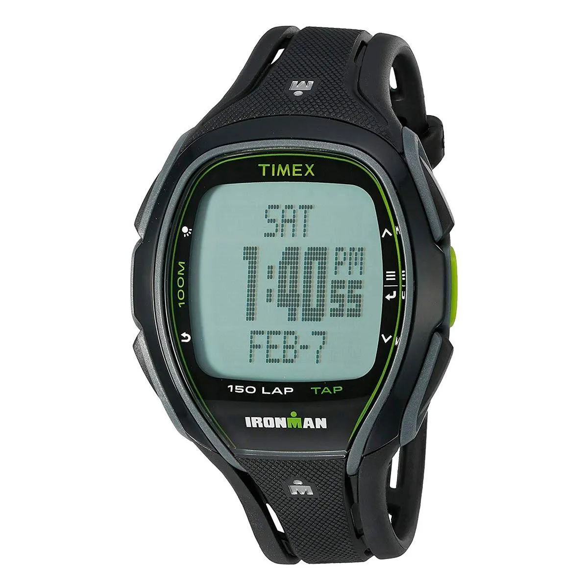 Timex Chronograph Watch - Unisex Ironman Sleek 150 Black Strap | TW5K96400JV