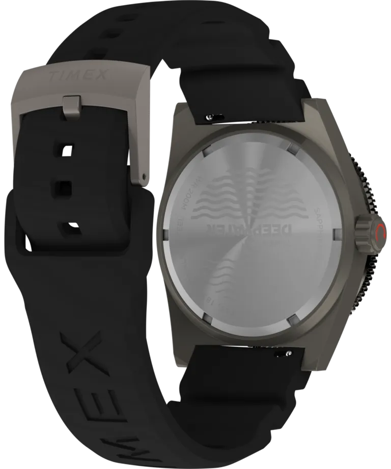Timex Deepwater Reef 200M 41mm Black Rubber Strap Watch TW2W74700