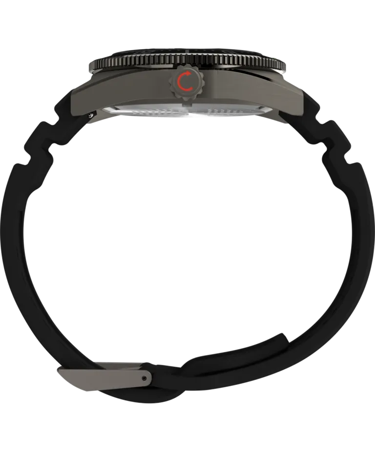 Timex Deepwater Reef 200M 41mm Black Rubber Strap Watch TW2W74700