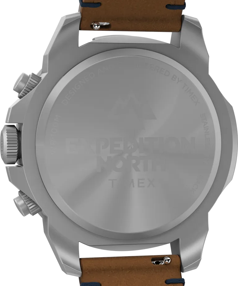 Timex Expedition 42mm Leather Blue Dial Watch TW2W16300