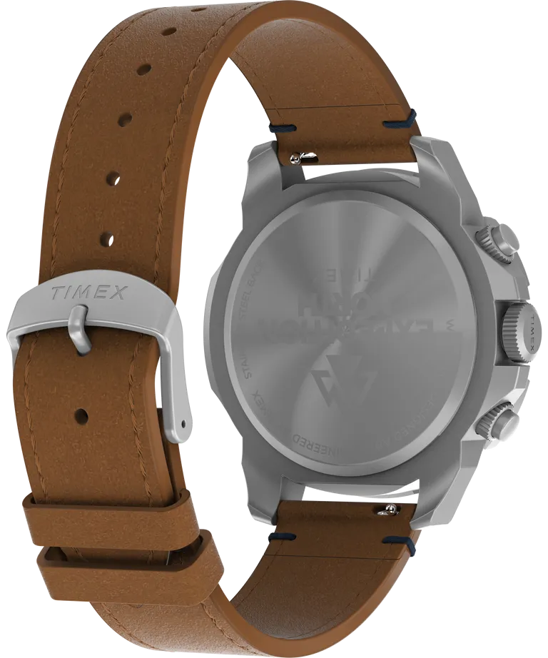 Timex Expedition 42mm Leather Blue Dial Watch TW2W16300