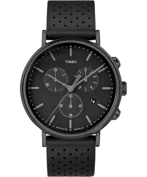 Timex Fairfield Chronograph 41mm Leather Strap Watch TW2R26800