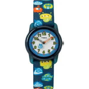 Timex Kids' Quartz Watch - Monster Design Elastic Fabric Strap | TW7C25800