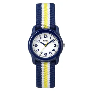 Timex Kids Strap Watch - Analog White Dial Elastic Fabric | TW7C05800XY