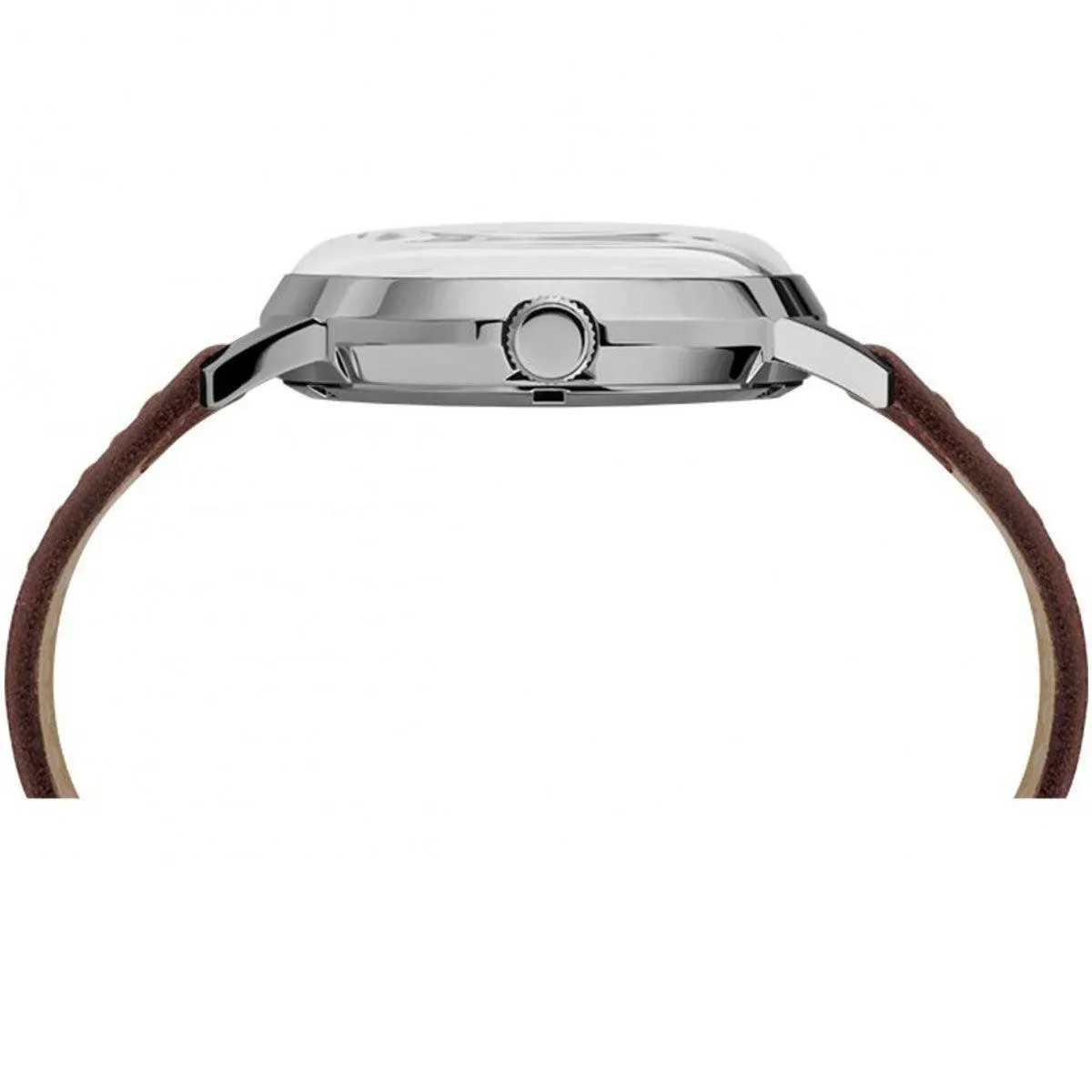 Timex Men's Automatic Watch - Marlin Silver Dial Leather Strap | TW2T22700ZV
