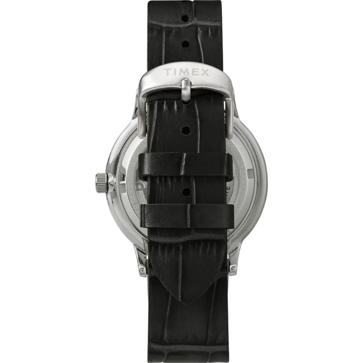 Timex Men's Automatic Watch - Waterbury White Dial Leather Strap | TW2U11500ZV