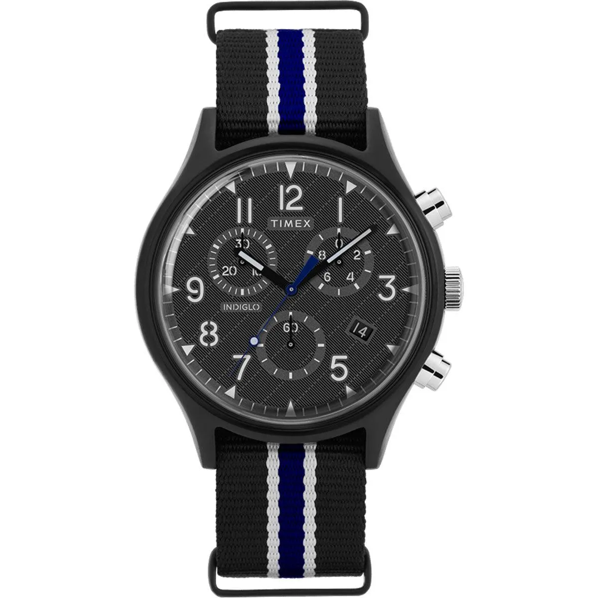 Timex Men's Chrono Watch - MK1 Supernova Black Dial Fabric Strap | TW2T10900