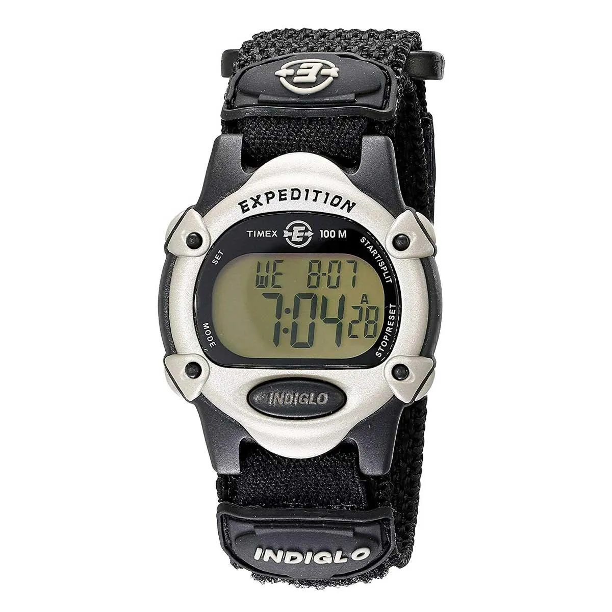 Timex Men's Chronograph Watch - Expedition Digital Grey Dial Nylon & Rubber Strap | T47852JV