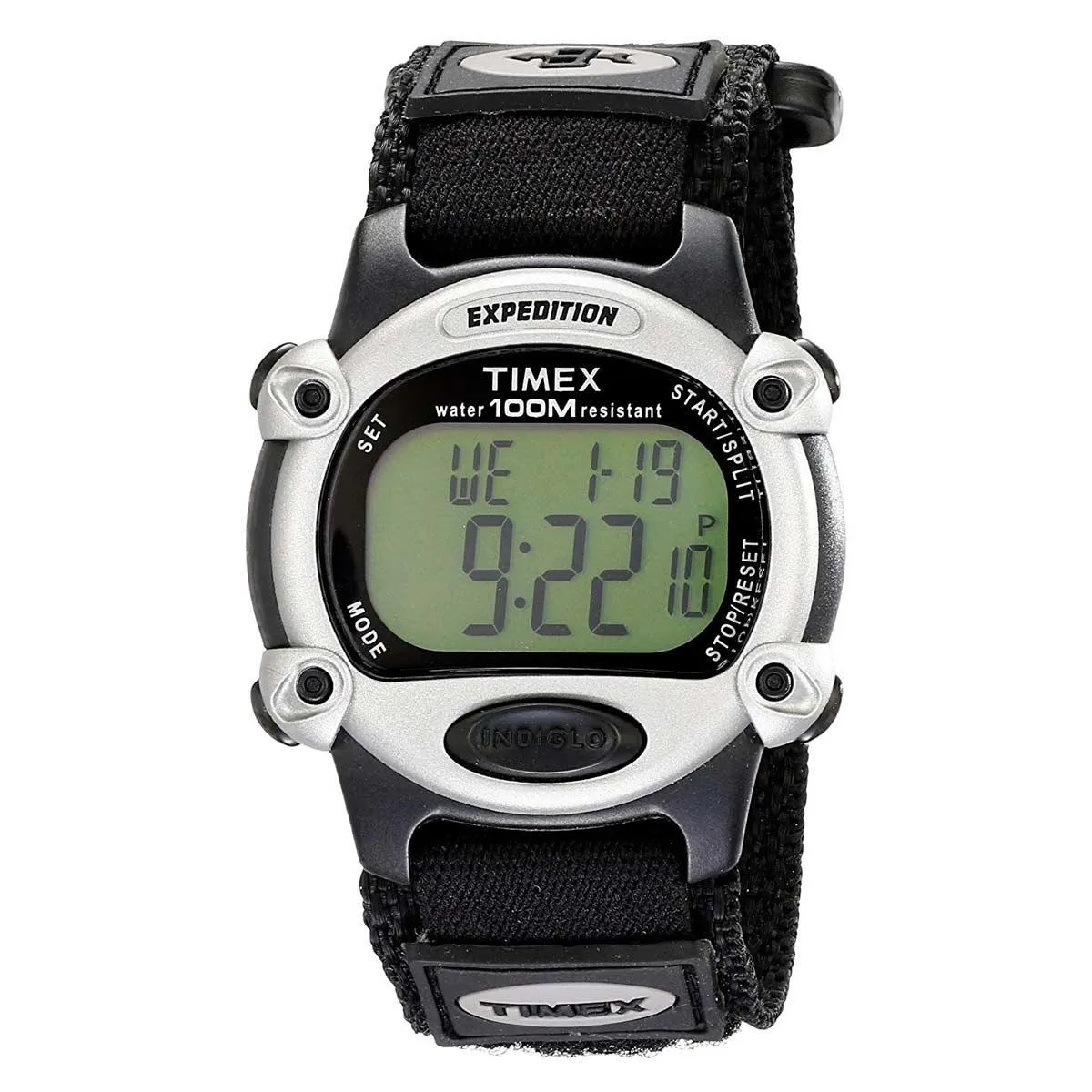 Timex Men's Chronograph Watch - Expedition Digital Grey Dial Nylon Strap | T48061JV