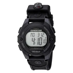 Timex Men's Chronograph Watch - Expedition Resin Strap Digital Grey Dial | TW4B07700JV