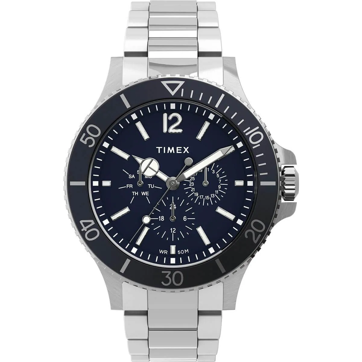 Timex Men's Chronograph Watch - Harborside Blue Dial Bracelet | TW2U13200VQ