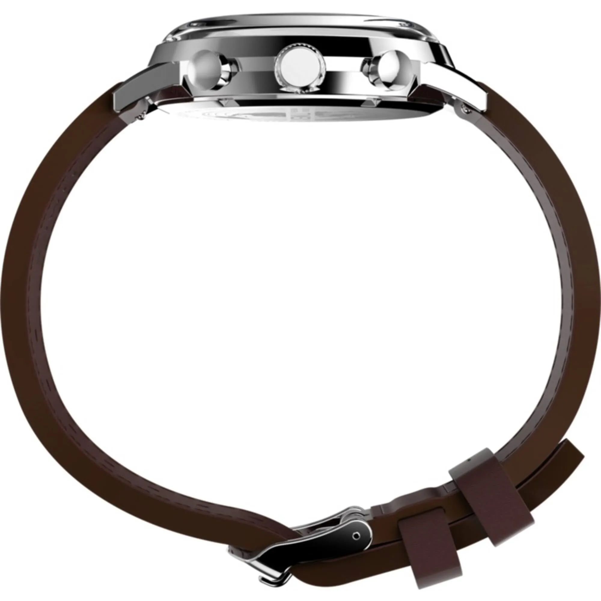 Timex Men's Chronograph Watch - Marlin Blue Dial Brown Leather Strap | TW2W10200VQ