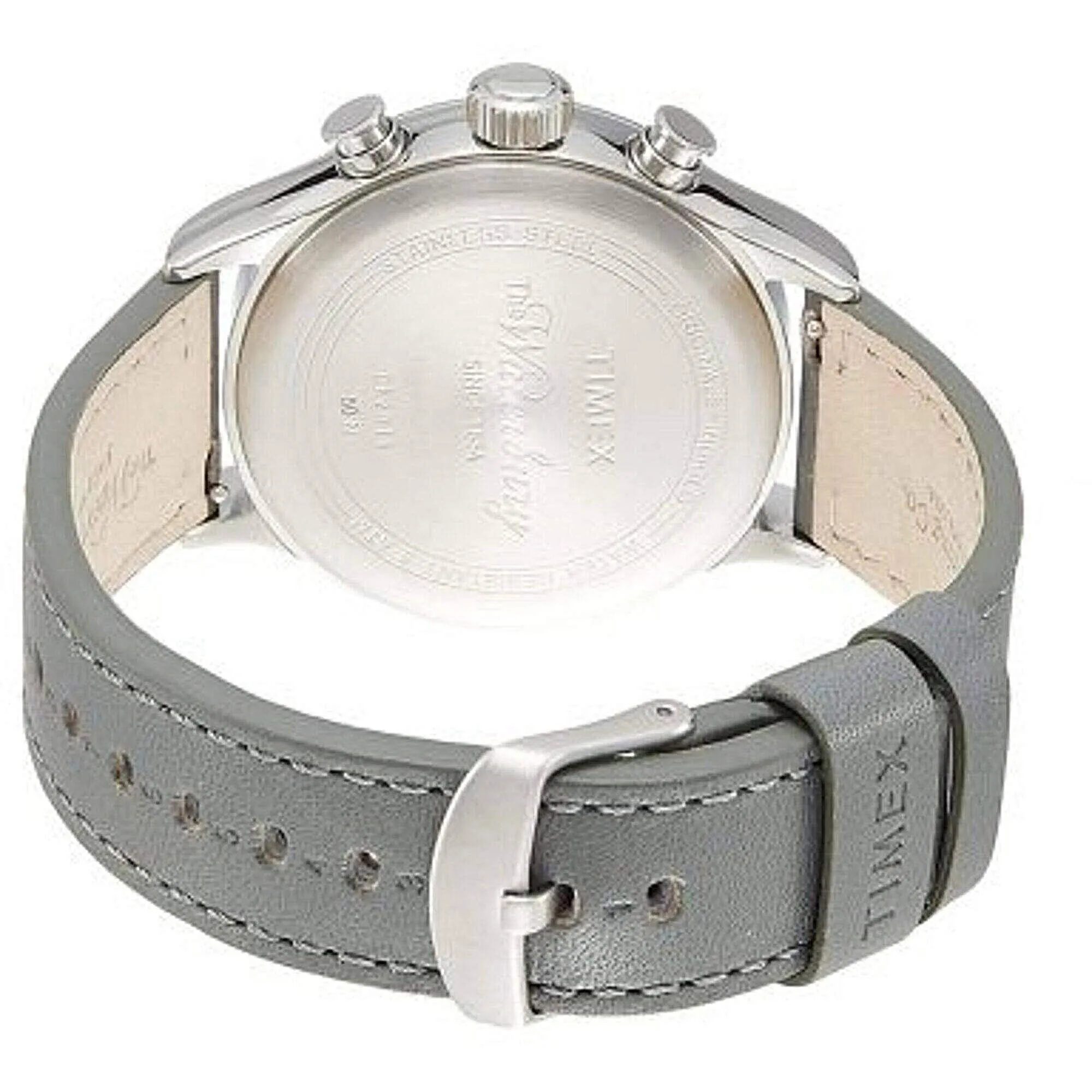 Timex Men's Chronograph Watch - Waterbury Silver Tone Case Grey Strap | TW2R70700VQ