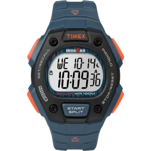Timex Men's Digital Watch - Ironman Classic Blue Silicone Strap | TW5M09600