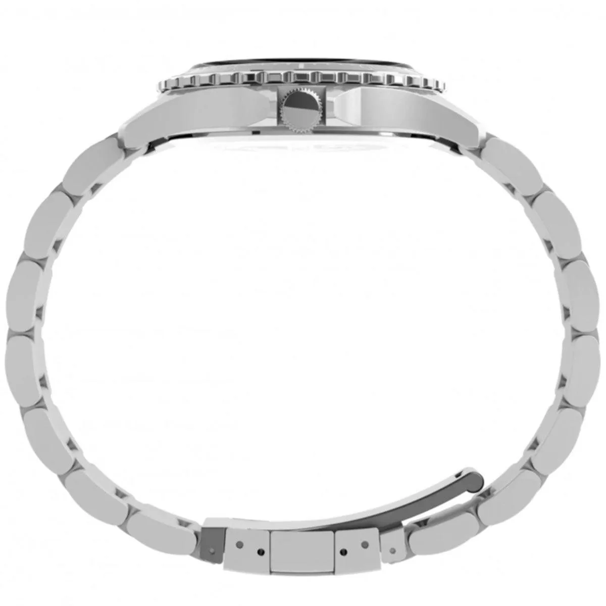Timex Men's Quartz Watch - Navi XL Black Dial Silver Bracelet | TW2U10800VQ