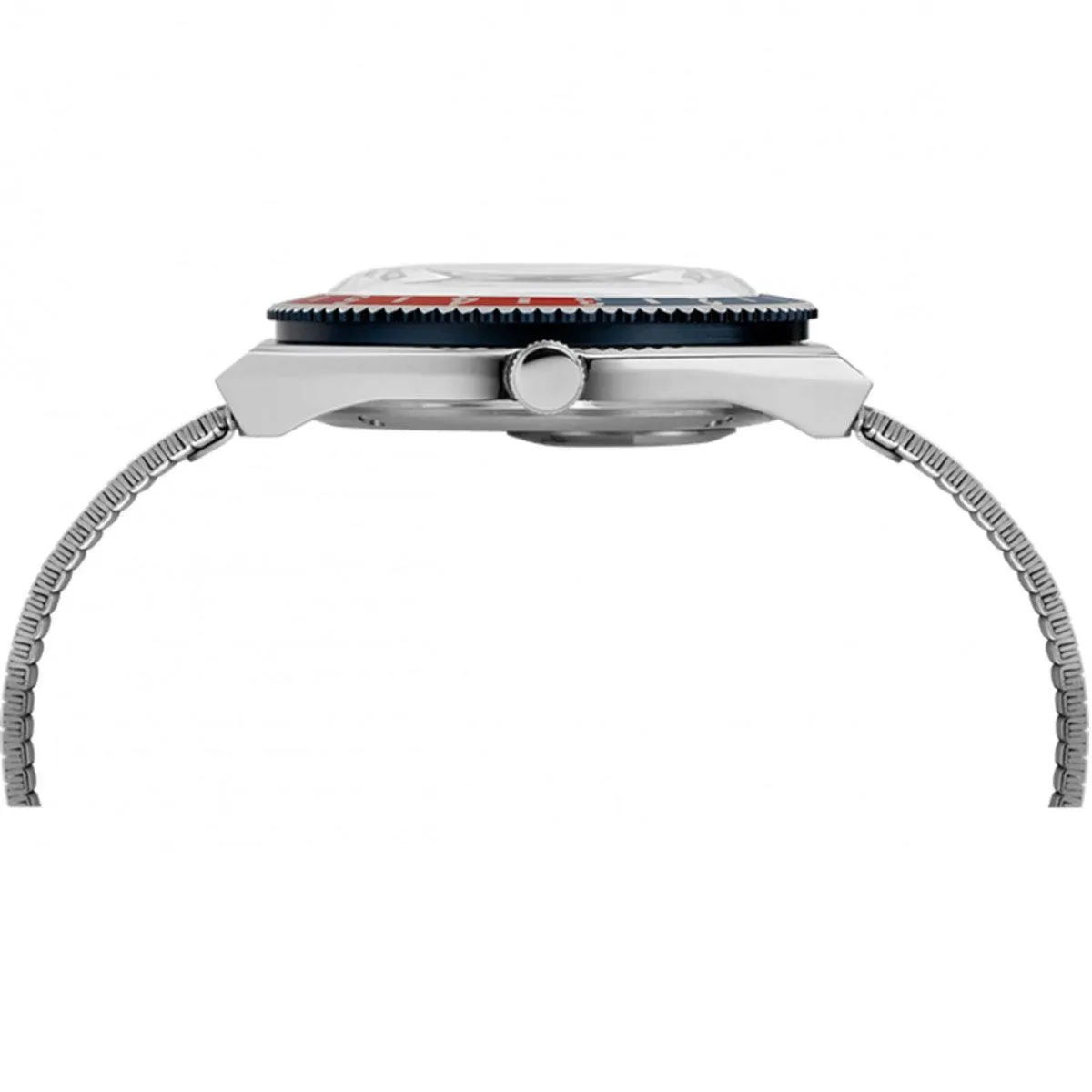 Timex Men's Quartz Watch - Q Timex White Dial Stainless Steel Bracelet | TW2U61200ZV