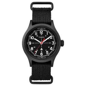 Timex Men's Quartz Watch - Todd Snyder Military Black Dial Nylon Strap | TW2R78600JR