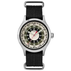 Timex Men's Quartz Watch - Todd Snyder MOD Black, Cream and Green Dial | TW2R78900JR