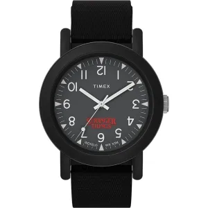 Timex Men's Watch - Camper X Stranger Things Fabric Strap Black Dial | TW2V50800YB