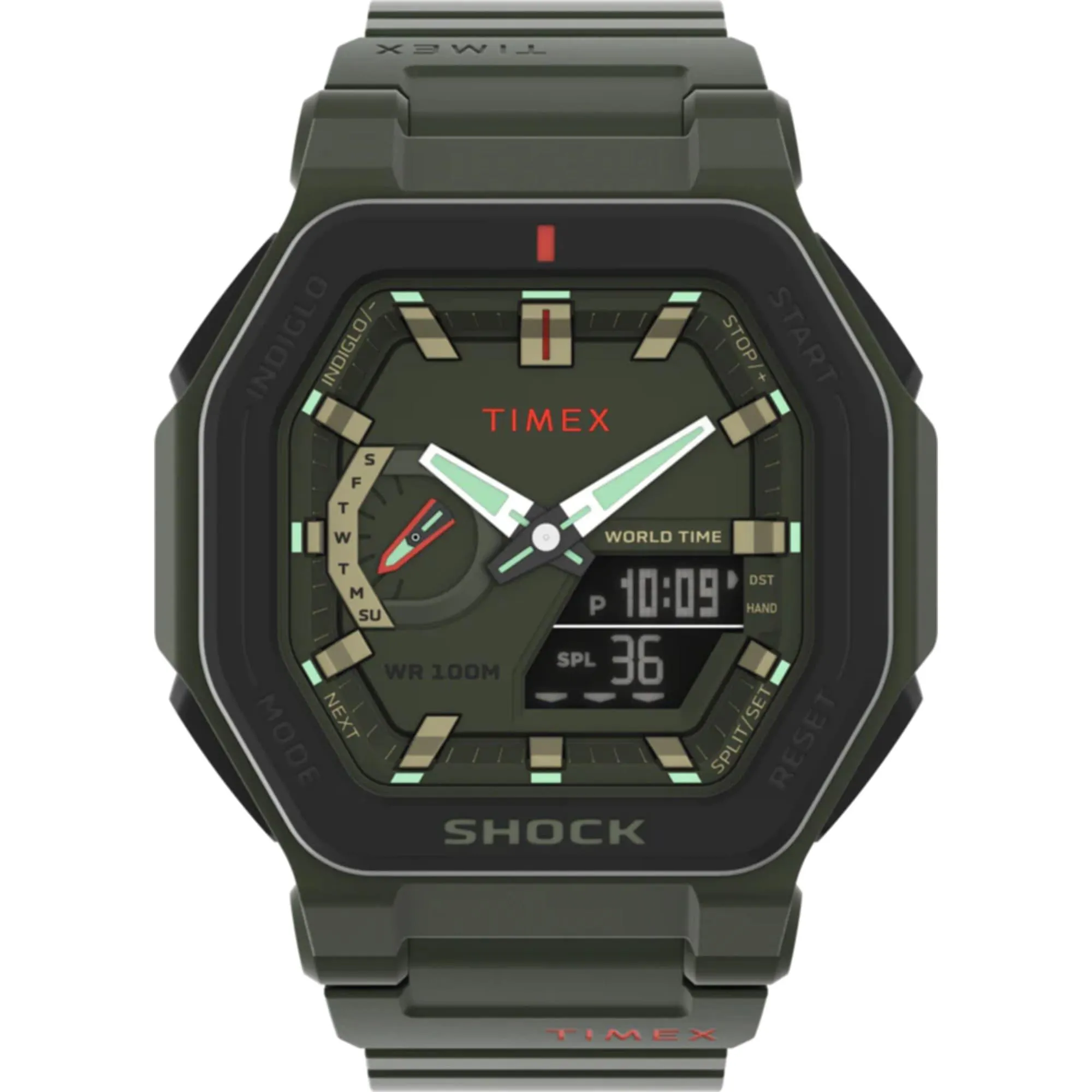Timex Men's Watch - Command Encounter Analog-Digital Dial Green Strap | TW2V35400