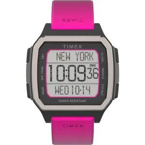Timex Men's Watch - Command Urban Digital Dial Pink Resin Strap | TW5M29200VQ