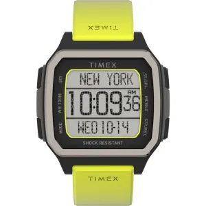 Timex Men's Watch - Command Urban Digital Grey Dial Green Rubber Strap | TW5M28900