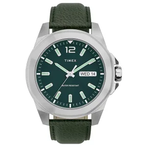 Timex Men's Watch - Essex Avenue Quartz Green Dial Day and Date Display | TW2U82000VQ