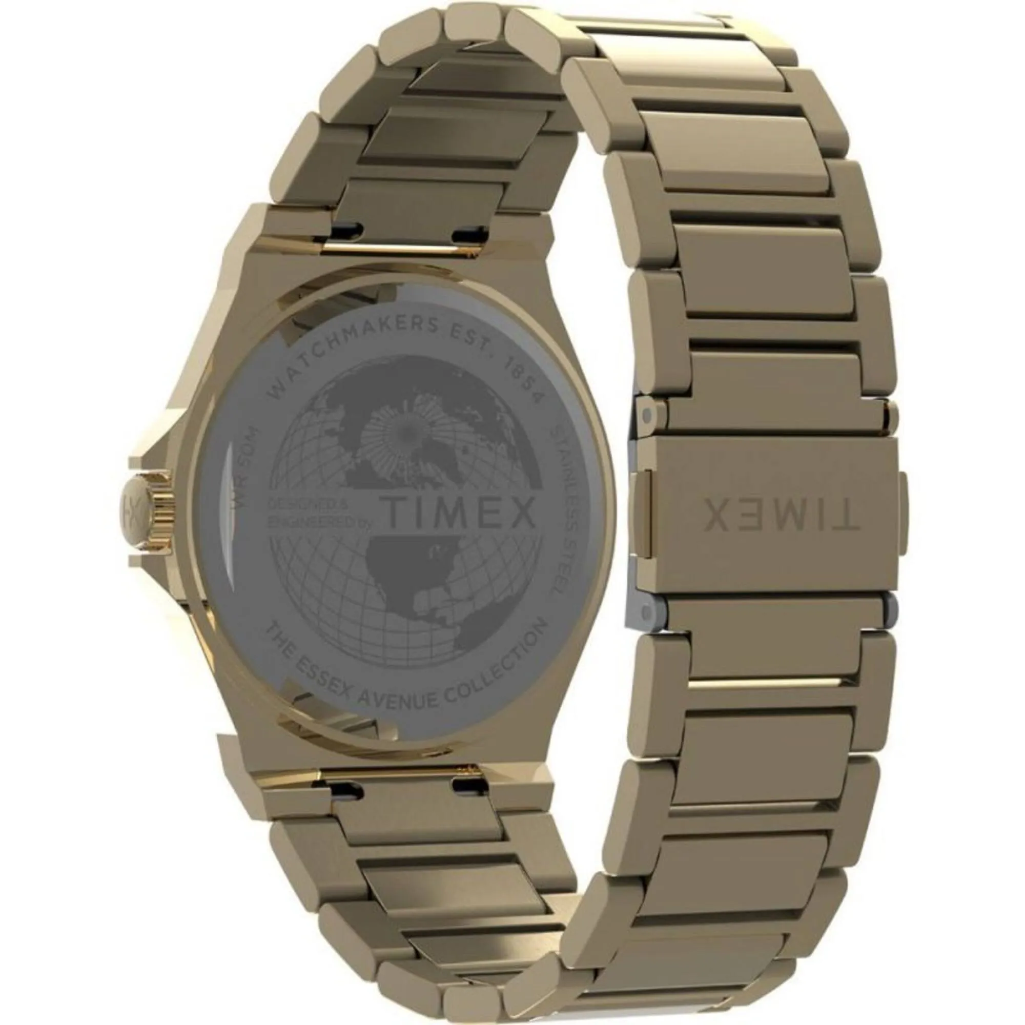 Timex Men's Watch - Essex Avenue Quartz Yellow Gold Steel Bracelet | TW2V02100