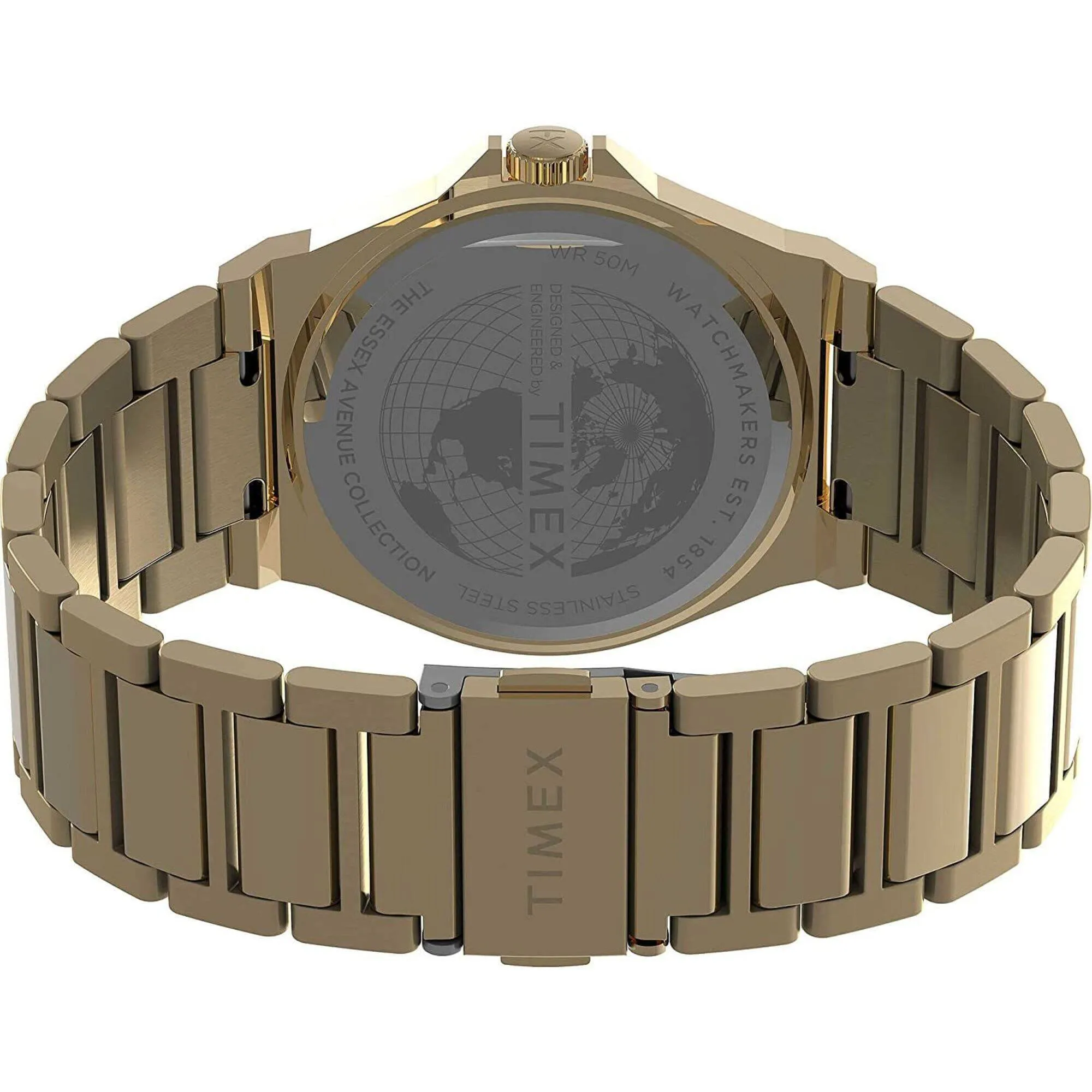 Timex Men's Watch - Essex Avenue Quartz Yellow Gold Steel Bracelet | TW2V02100