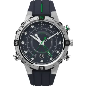 Timex Men's Watch - Expedition North Compass Blue Dial Silicone Strap | TW2V22100