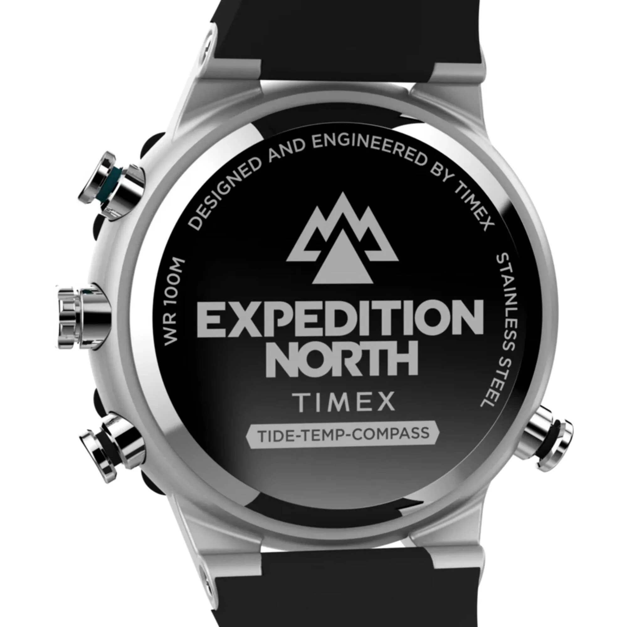 Timex Men's Watch - Expedition North Compass Green Black Silicone Strap | TW2W24200
