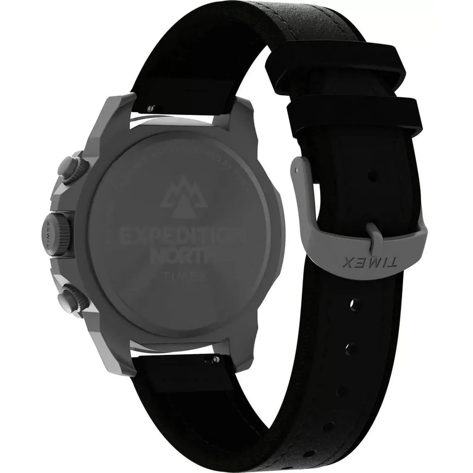 Timex Men's Watch - Expedition North Ridge Chronograph Black Leather Strap | TW2W16100