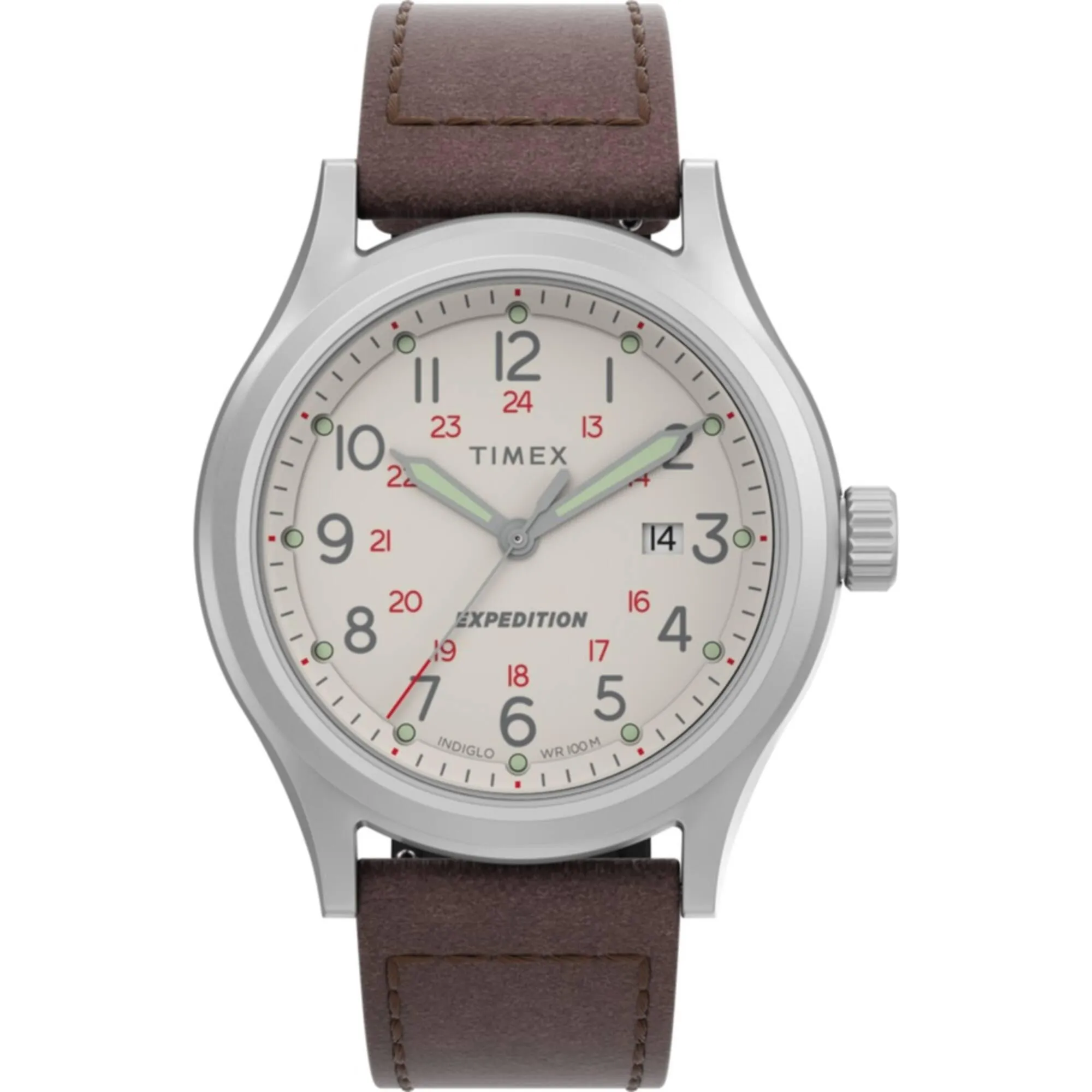 Timex Men's Watch - Expedition North Sierra Cream Dial Leather Strap | TW2V07300VQ