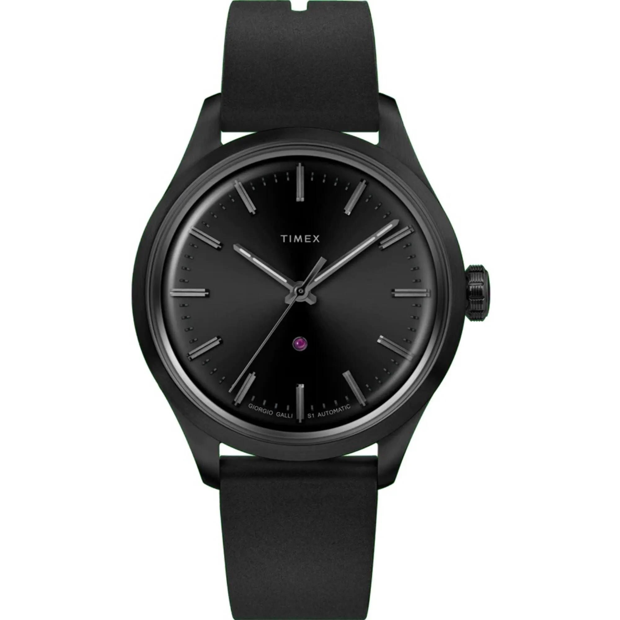 Timex Men's Watch - Giorgio Galli S1 Automatic Black Dial Rubber Strap | TW2V70300