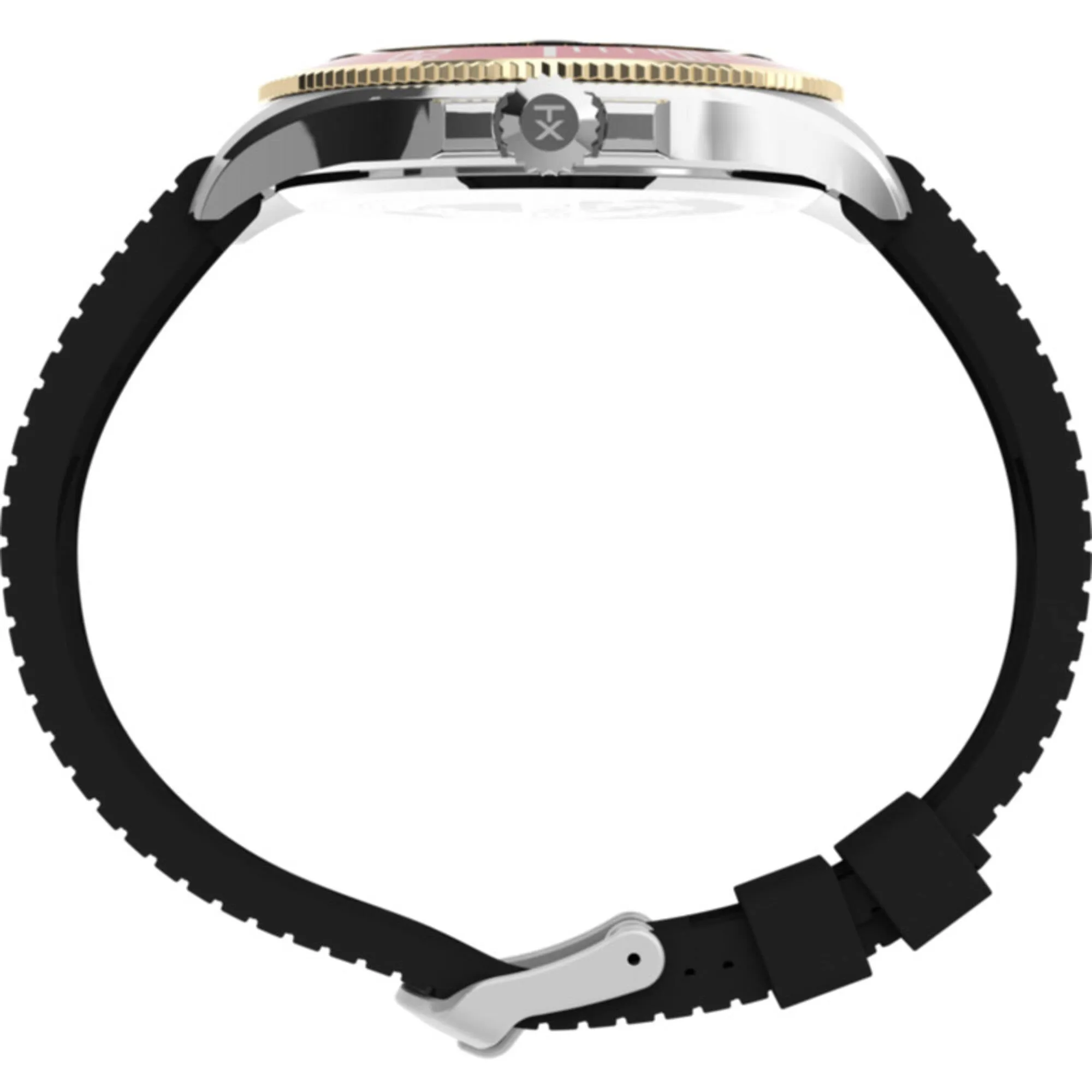 Timex Men's Watch - Harborside Coast Black Dial Rubber Strap Quartz | TW2V27300VQ