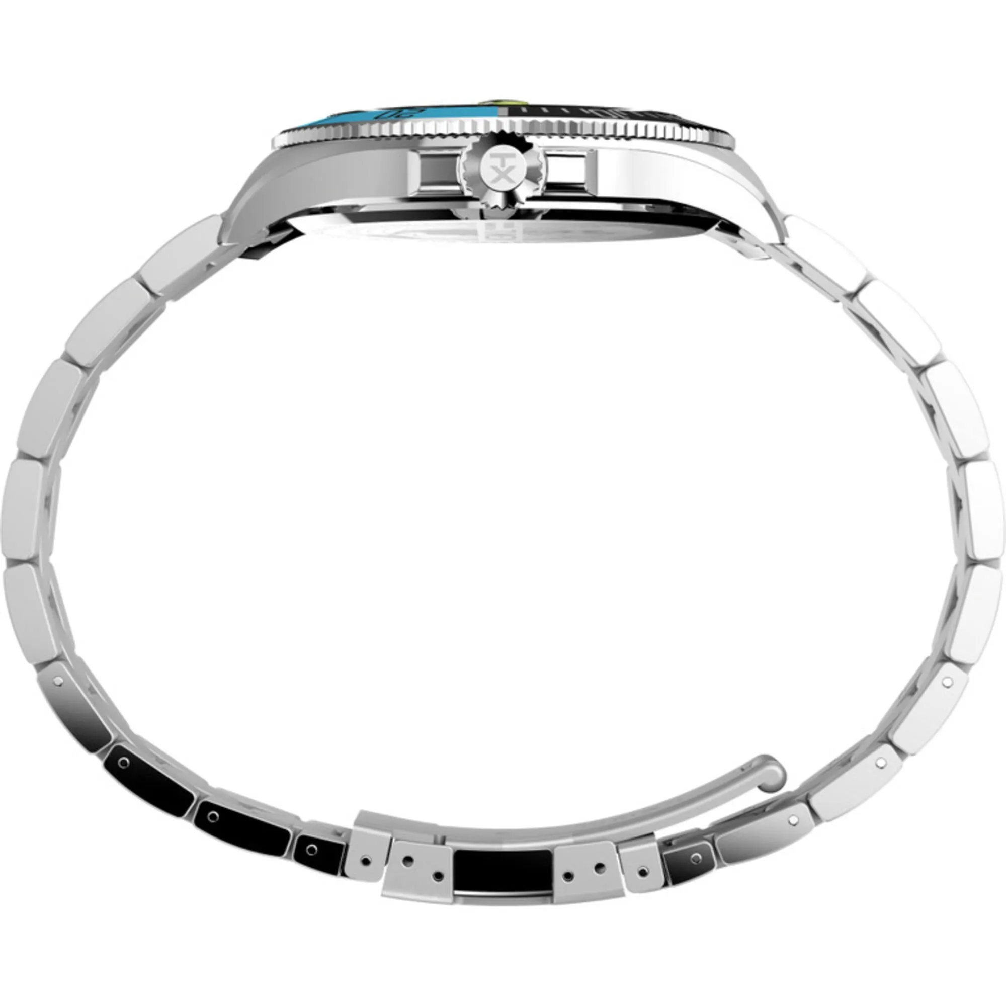 Timex Men's Watch - Harborside Coast Green Dial Silver Steel Bracelet | TW2V65300VQ