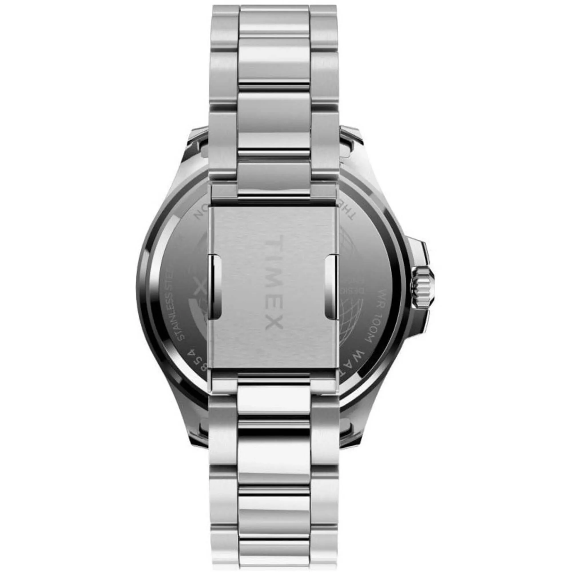 Timex Men's Watch - Harborside Quartz Date Black Dial Silver Tone Bracelet | TW2U71900