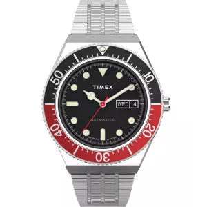 Timex Men's Watch - M79 Automatic Black Dial Silver Tone Steel Bracelet | TW2U83400