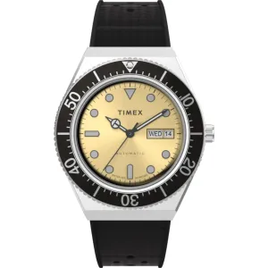 Timex men's Watch - M79 Automatic Champagne Dial Synthetic Rubber Strap | TW2W47600ZV