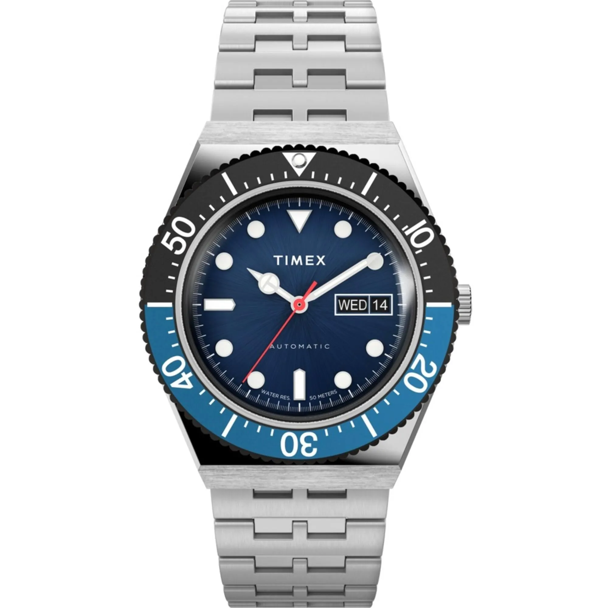 Timex Men's Watch - M79 Blue Dial Automatic Stainless Steel Bracelet | TW2V25100VQ