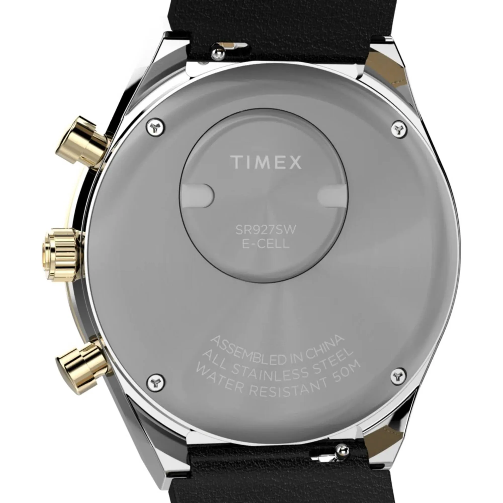 Timex Men's Watch - Marlin Chronograph Black and Gold Tone Dial Strap | TW2W64300